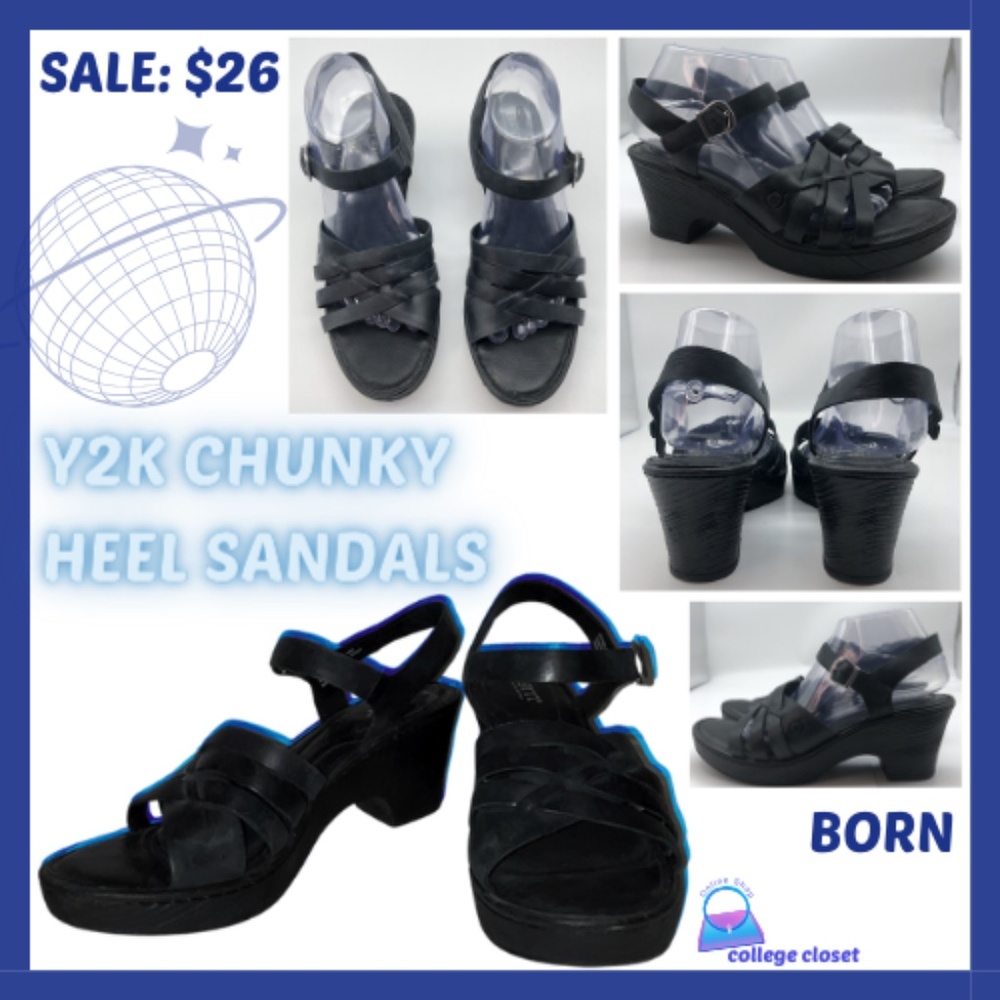 Y2K chunky heel sandals (BORN)